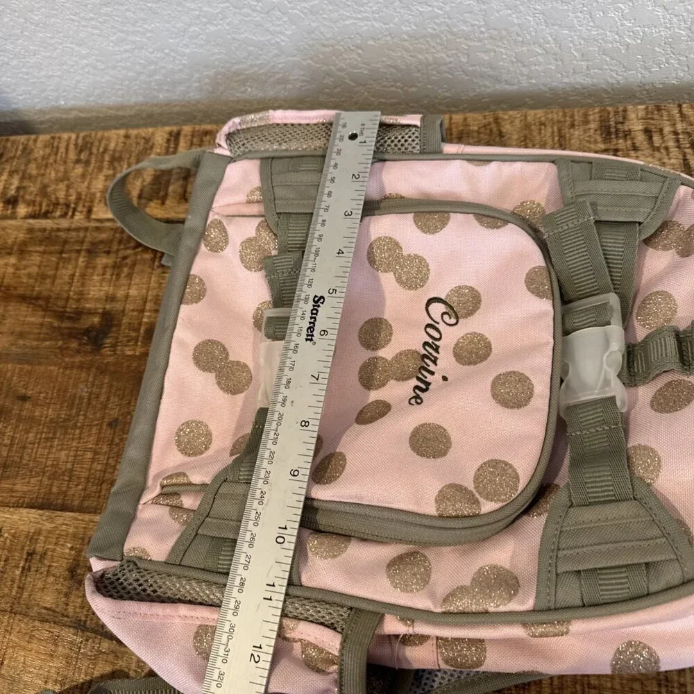 POTTERY BARN KIDS Mackenzie Pink Gold Sparkle Glitter Backpack- Small 12x15x6
